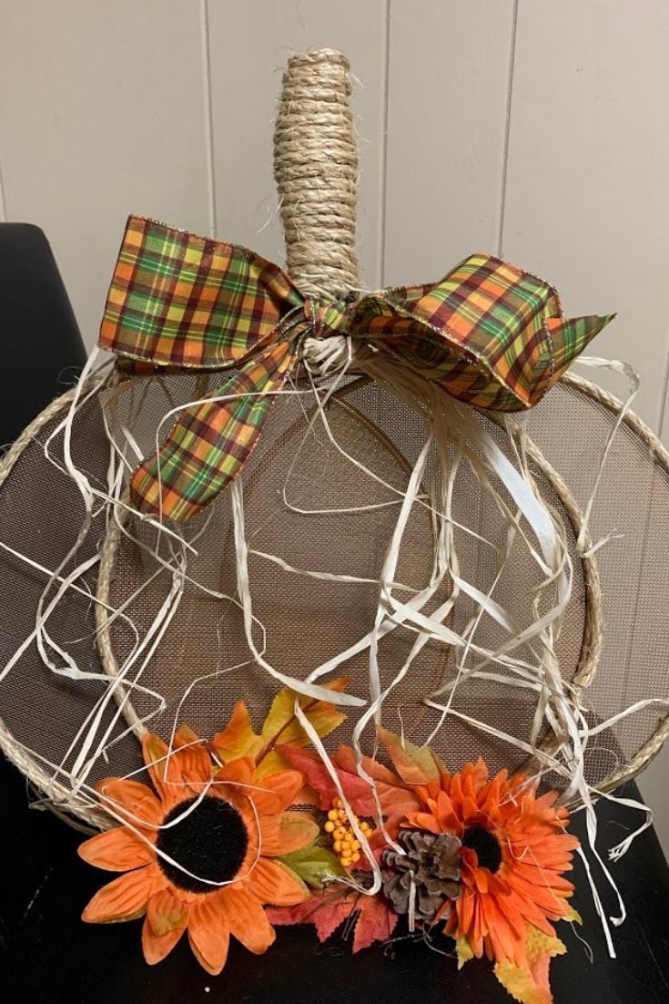 Dollar Tree Splatter Screen Pumpkin 8