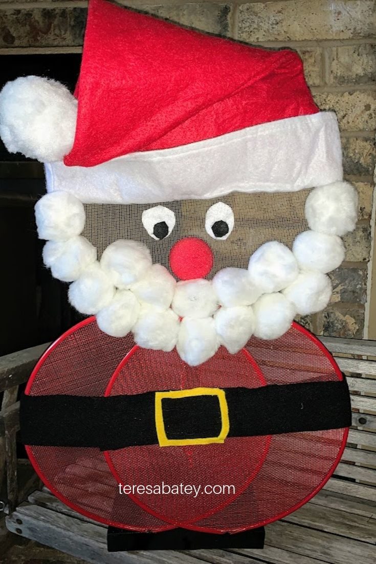 DIY Splatter Screen Santa