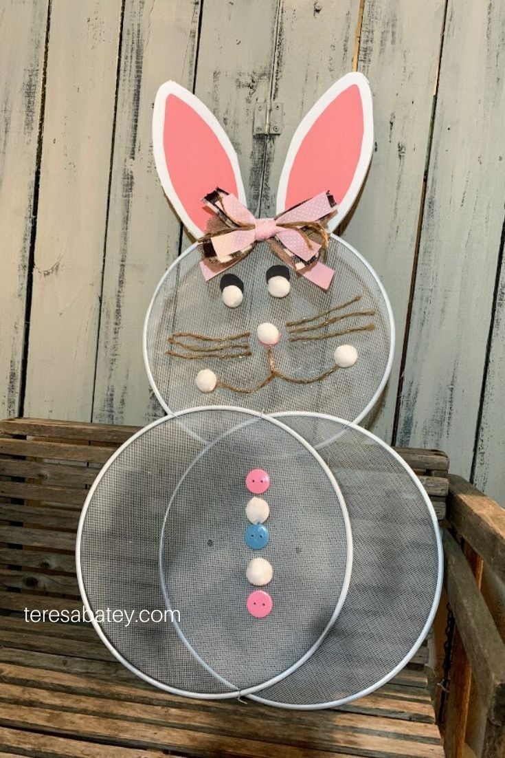 Dollar Tree Splatter Screen Easter Bunny
