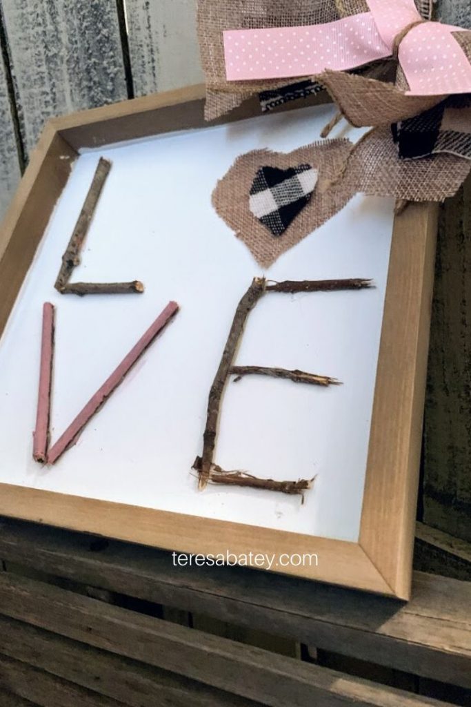 DIY Wood Love Sign for Valentines Day