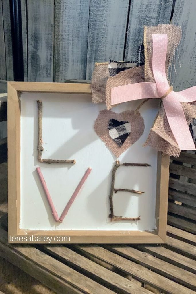 DIY Wood Love Sign for Valentines Day