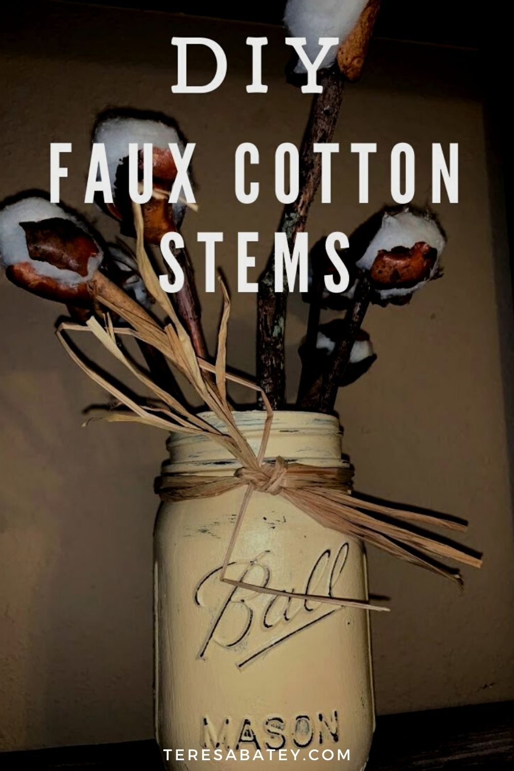 DIY Faux Cotton Stems