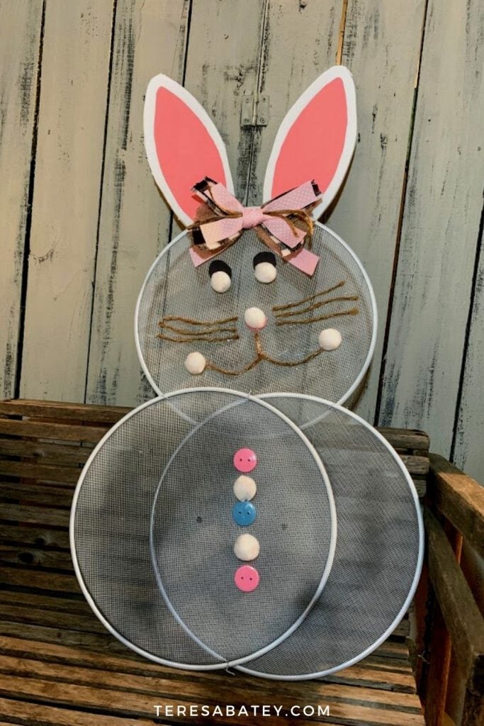 Dollar Tree Splatter Screen Easter Bunny