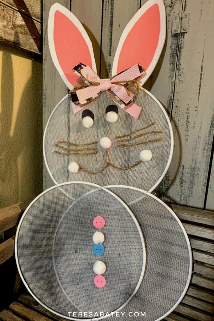 Dollar Tree Splatter Screen Easter Bunny