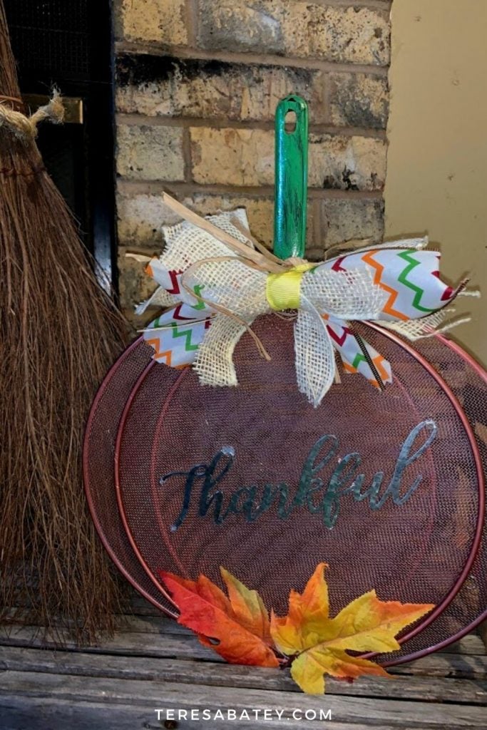 Dollar Tree Splatter Screen Pumpkin