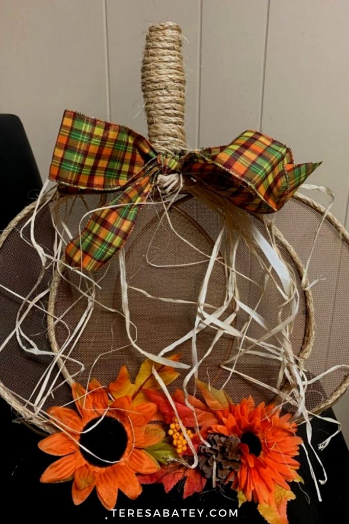 Dollar Tree Splatter Screen Pumpkin