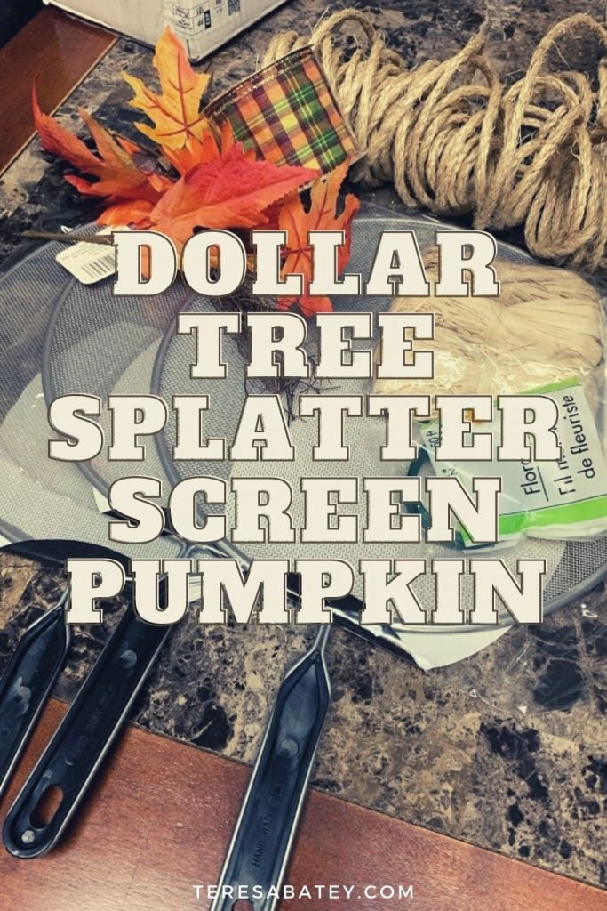 Dollar Tree Splatter Screen Pumpkin