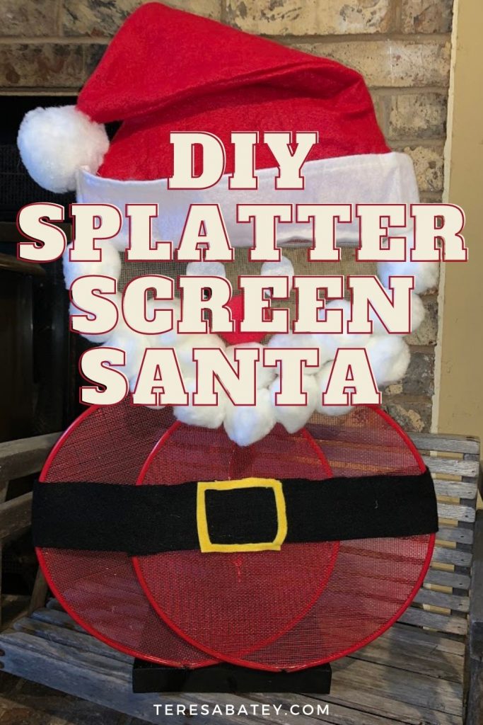 DIY Splatter Screen Santa