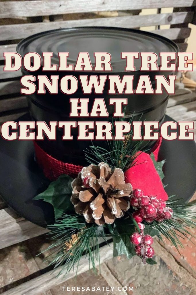 Dollar Tree Snowman Hat Centerpiece