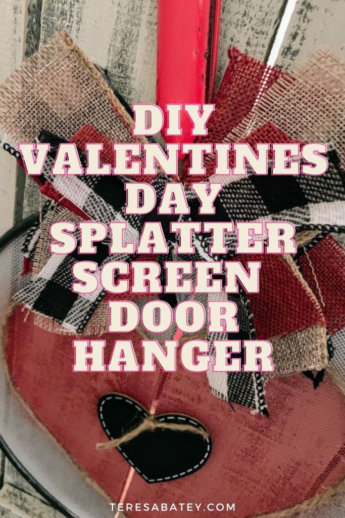 DIY Valentines Day Splatter Screen Door Hanger