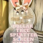 Dollar Tree Splatter Screen Easter Bunny