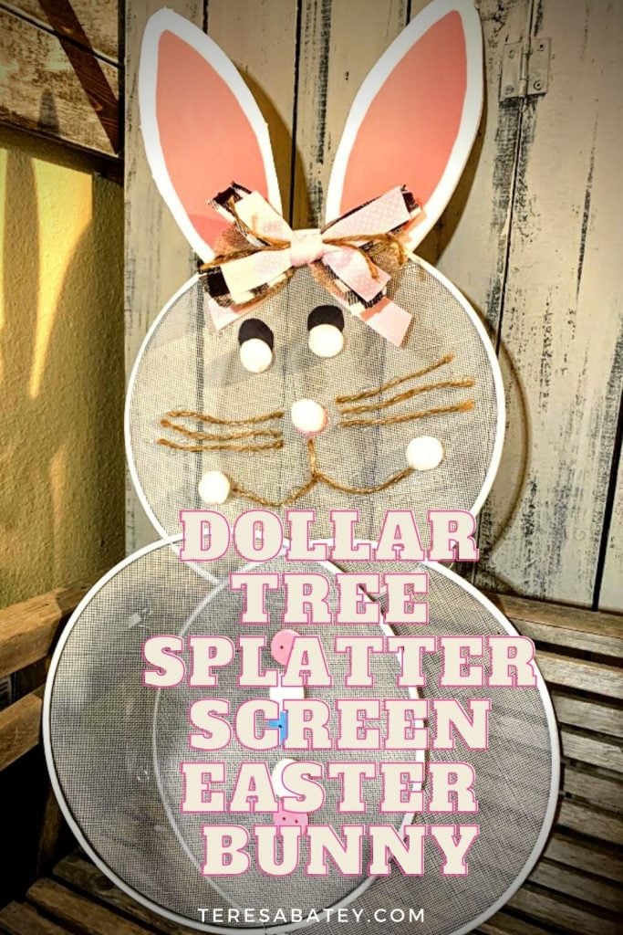 Dollar Tree Splatter Screen Easter Bunny