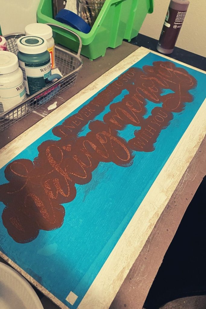 DIY Aged Wood Sign