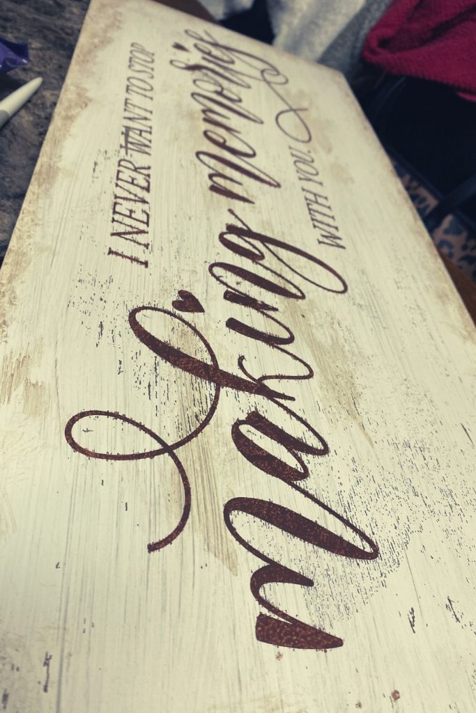 DIY Aged Wood Sign
