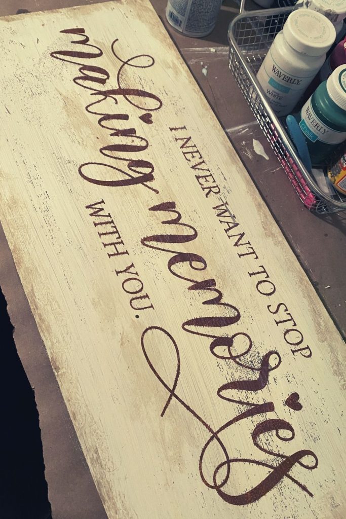 DIY Aged Wood Sign