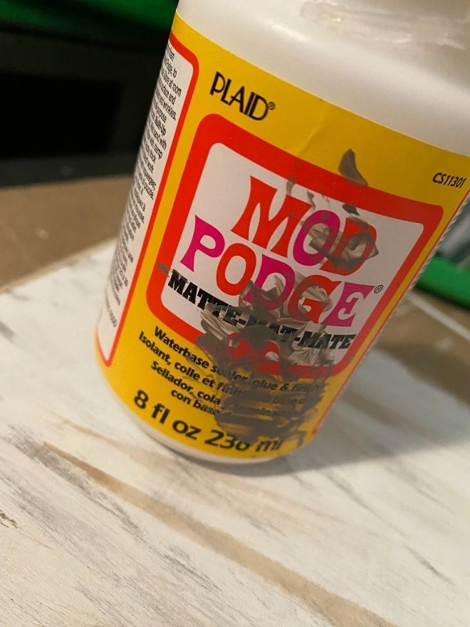 DIY Aged Spring Sign with Decoupage Napkin