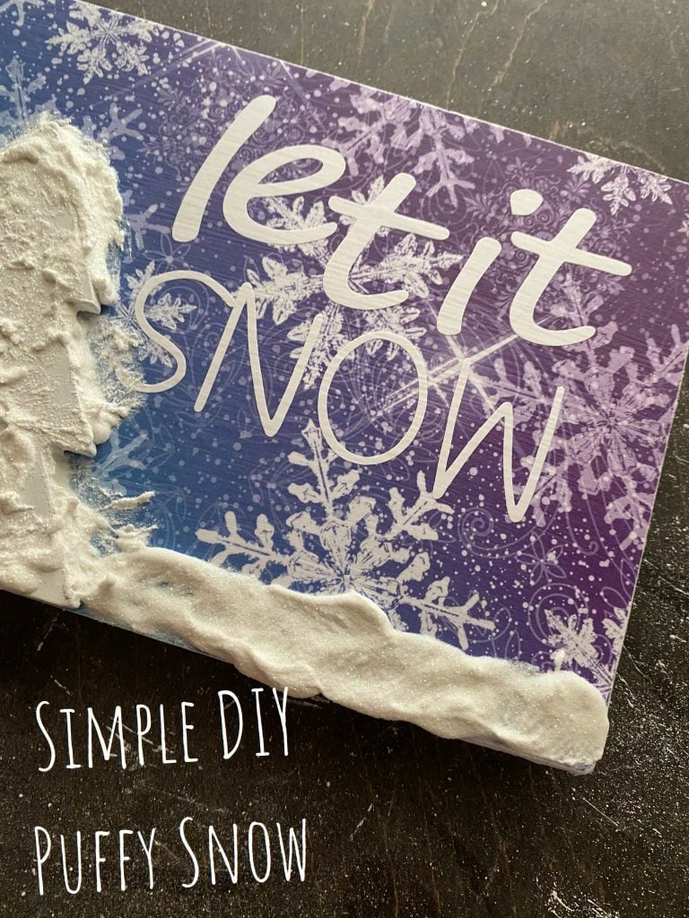 Simple DIY Puffy Snow